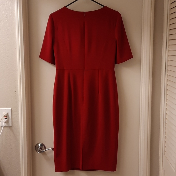 Anne Klein Red Cowl Neck Dress - Picture 4 of 16